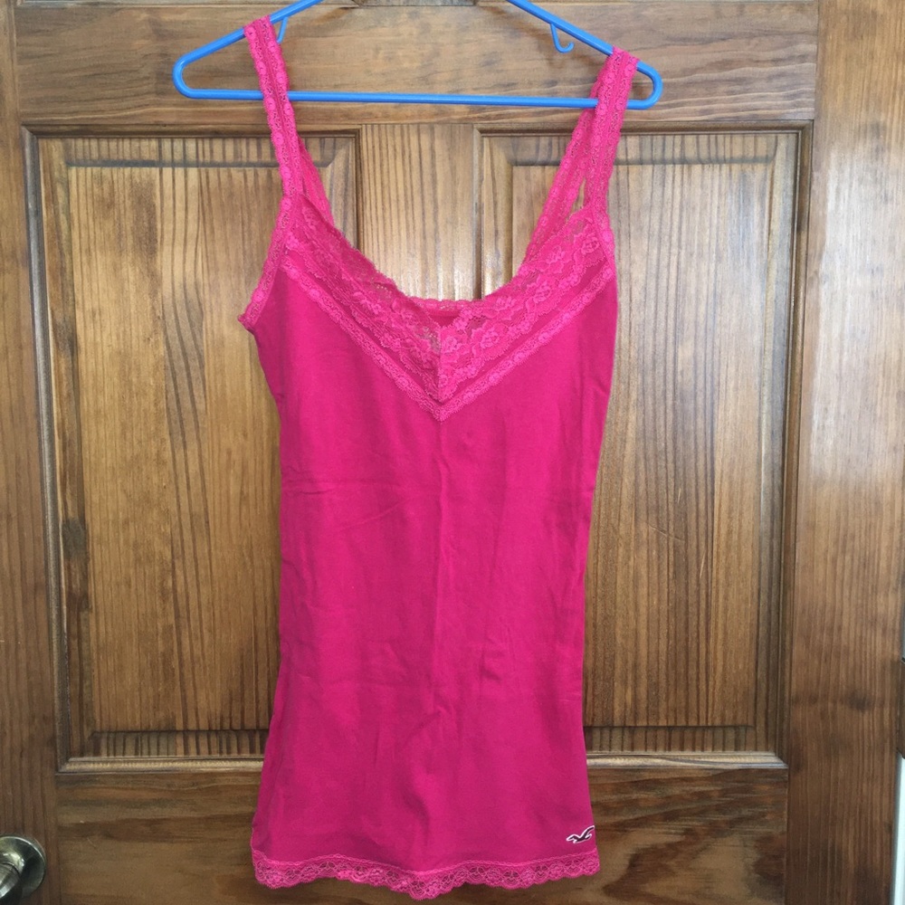 Large hot pink tank top from Hollister